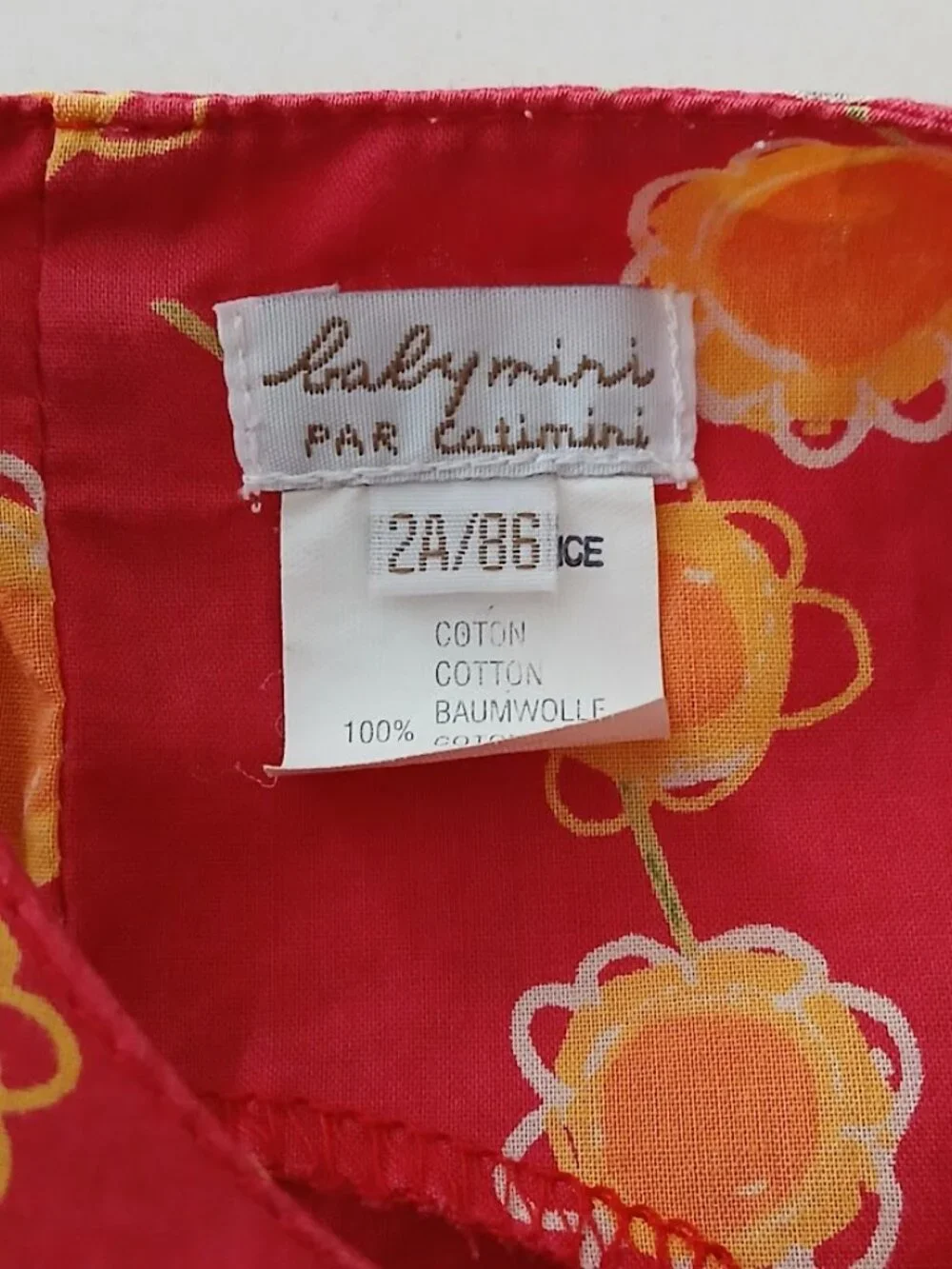 Catimini Baby Ballon Cotton Floral Dress - 2T